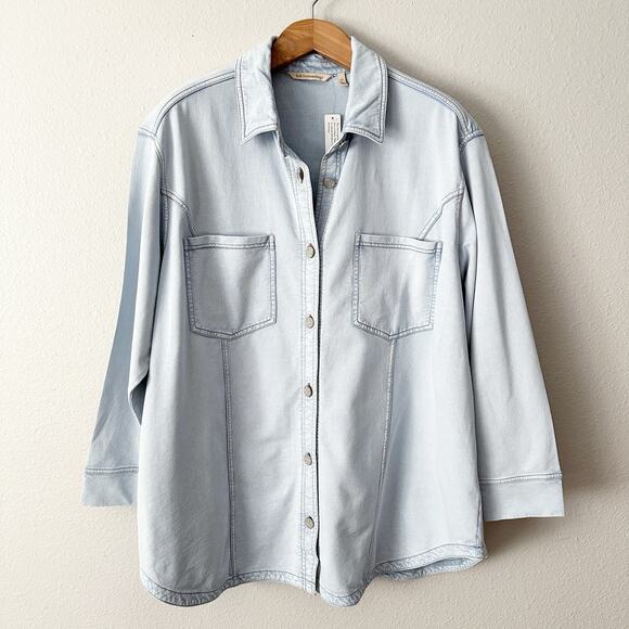 Soft Surroundings Lorelei French Terry Button Front Tunic women’s plus size 1X - Picture 2 of 9